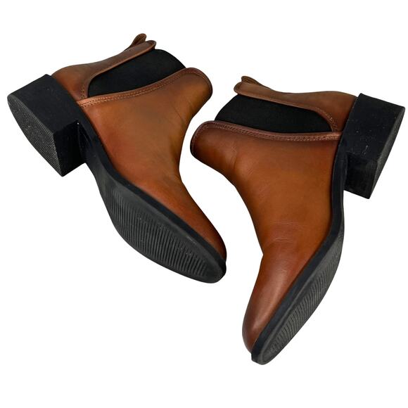 Steve Madden Dares Chelsea Boot Booties Cognac Brown 9.5 - Picture 8 of 9